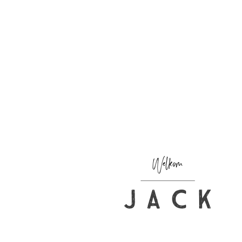 Minimalistisch geboortekaartje voor een jongen