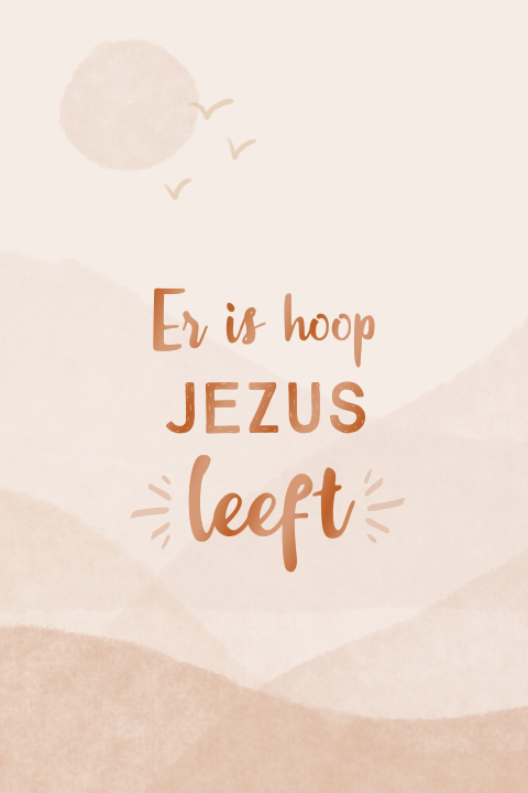 Poster Pasen Jezus leeft met folie