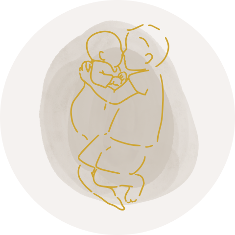 Sluitstickers geboortekaartje lijntekening broertje