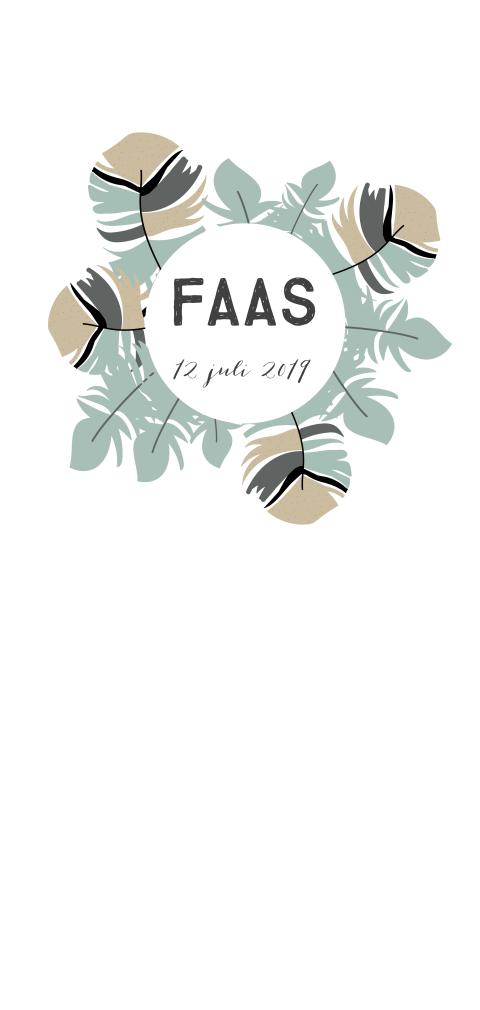 Lief en rustig geboortekaartje voor een jongen