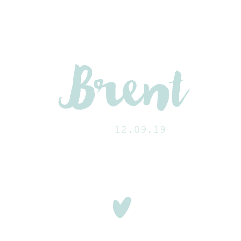 Lief en rustig geboortekaartje voor een jongen