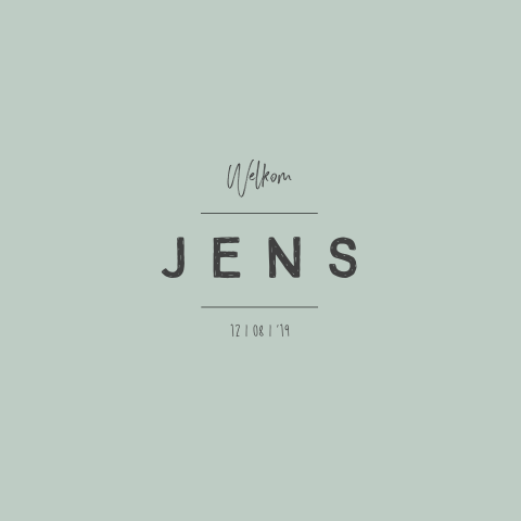 Mooi minimalistisch geboortekaartje voor een jongen