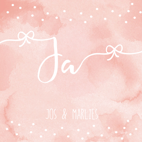 Watercolour trouwkaart