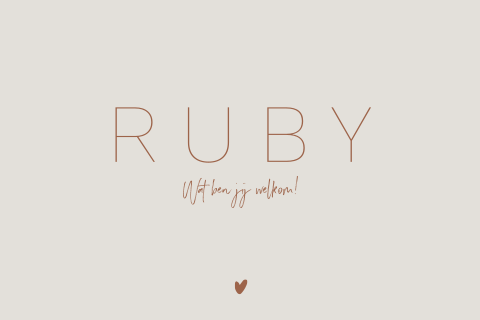 Klassiek minimalistisch geboortekaartje voor een jongen of meisje