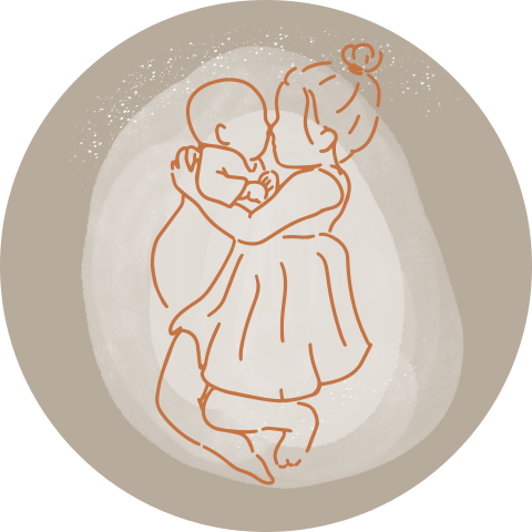 sluitsticker geboortekaartje lijntekening zusje