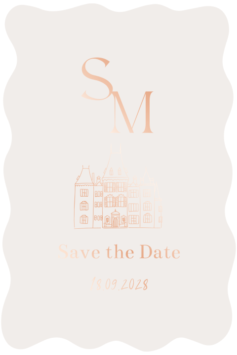 Save the date trouwlocatie Kasteel de keukenhof