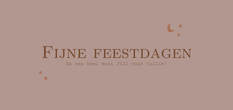 Kerstkaart met sterren en maan aan te passen naar wens