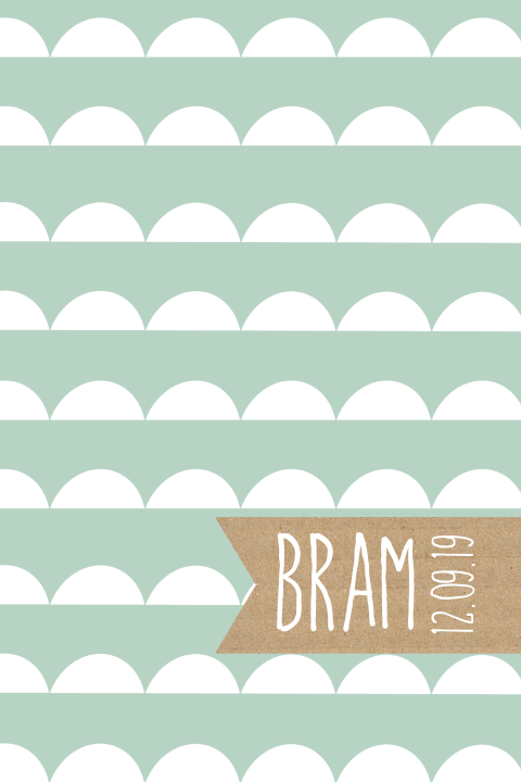 Hip geboortekaartje voor een jongen