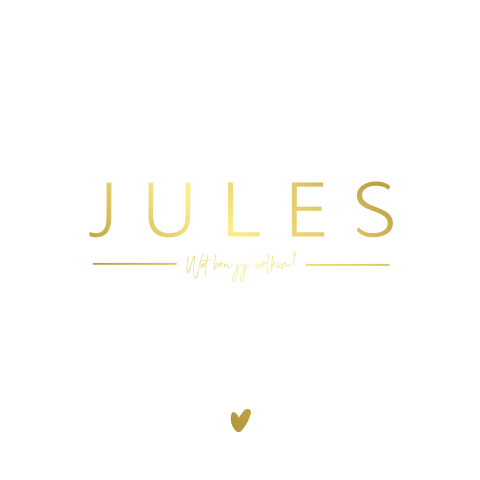 Geboortekaartje minimalistisch voor een jongen of meisje met folie