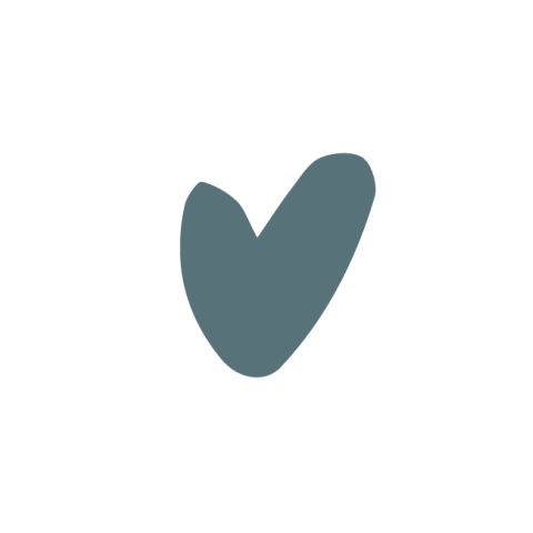 Sluitstickers geboortekaartje of trouwkaart met groen blauw hartje