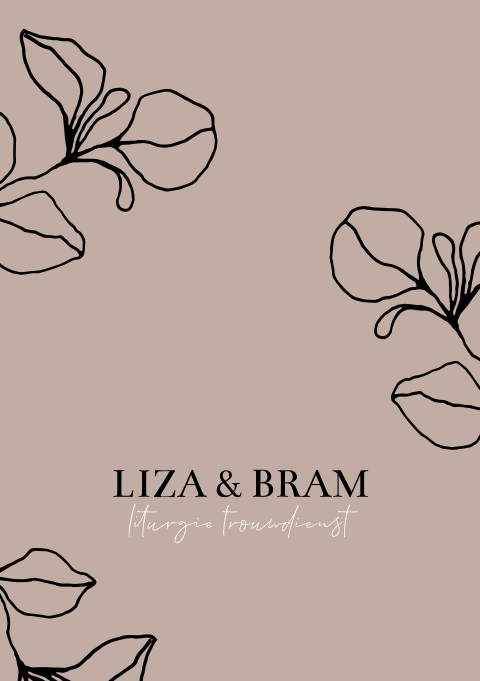 Liturgie kerdienst passend bij trouwkaart van jullie trouwdienst