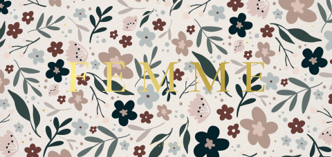 Geboortekaartje Meisje met bloemenprint en goudfolie