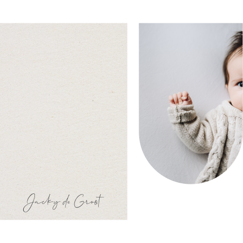 Geboortekaartje labelkaartje jongen meisje foto kraft