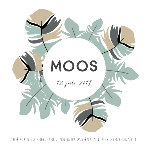 Bohemian geboortekaartje