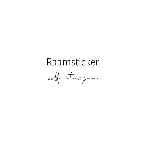 Raamsticker rond met golvende rand zelf te ontwerpen