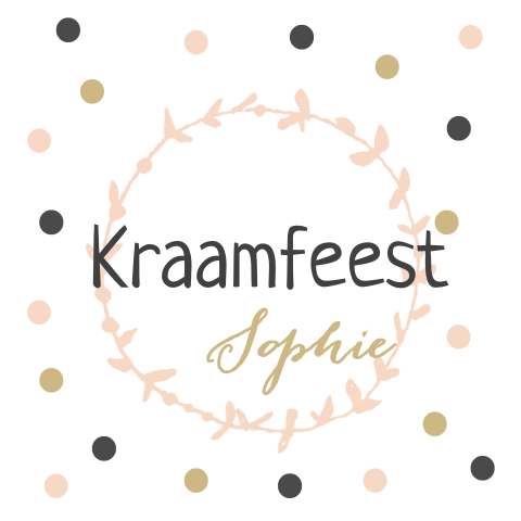 Hip kaartje voor een kraamborrel