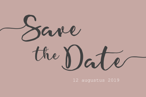 Rustig Save the date kaartje passend bij trouwkaart