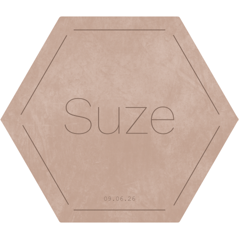 Honingraat vorm geboortekaartje voor meisje met roze en velvet look