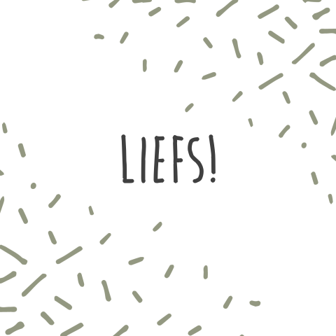 Liefs kaartje met confetti