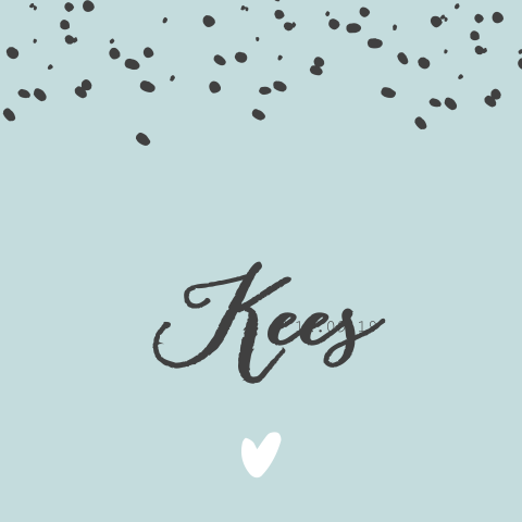 Lief en rustig geboortekaartje