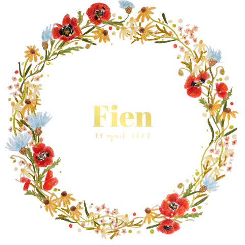 geboortekaartje-meisje-bloemen-krans-illustratie-mama-mine-willemine