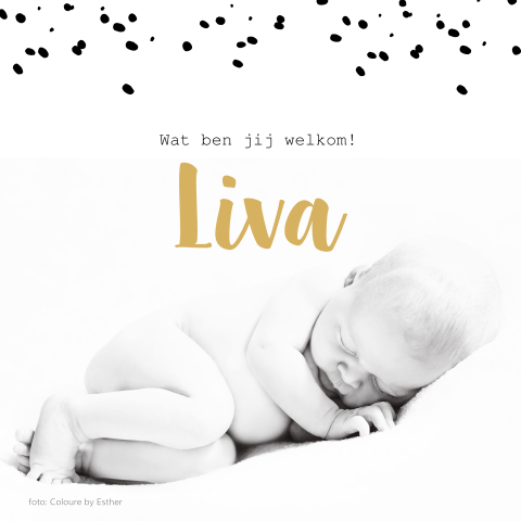 Stoer maar ook lief kaartje met foto