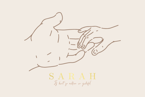 christelijk geboortekaartje meisje lijntekening vaderhand kind folie