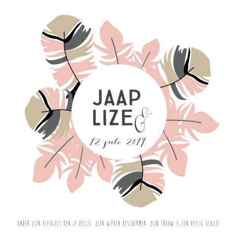 Bohemian trouwkaartje