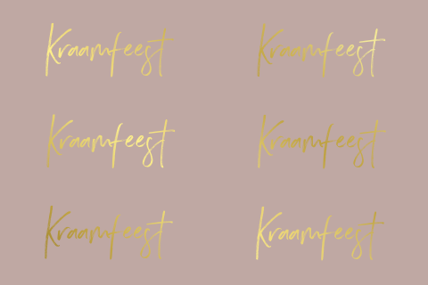 Kraamfeest kaartjes DIY met goudfolie
