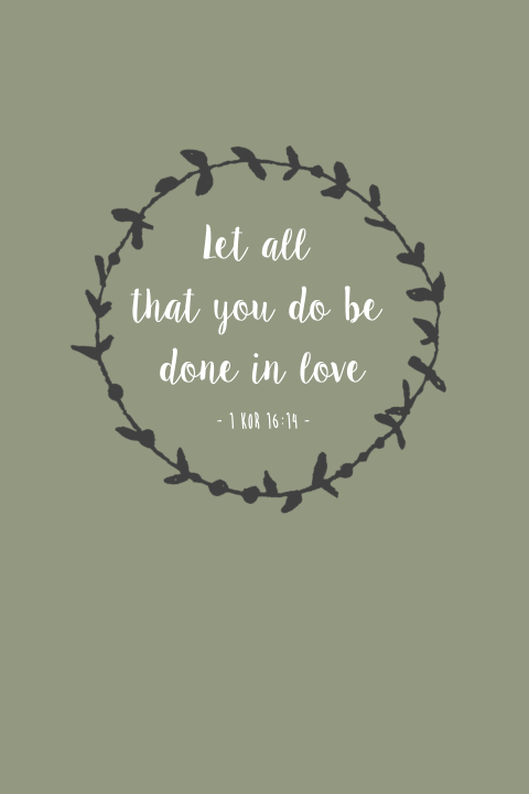 Wenskaart met bijbeltekst en krans