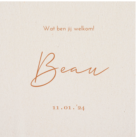 Geboortebord raam jongen of meisje kraftlook minimalistisch 