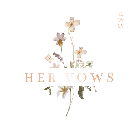 Vow boekje om de geloften in te schrijven voor tijdens de ceremonie