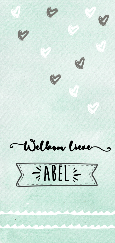 Mooi waterwerf kaartje voor een jongen