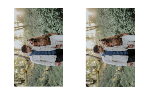 Polaroid DIY foto frame passend bij de trouwkaart met goudfolie