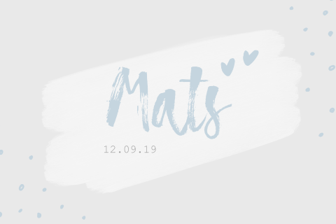 Lief maar ook stoer geboortekaartje voor een jongen