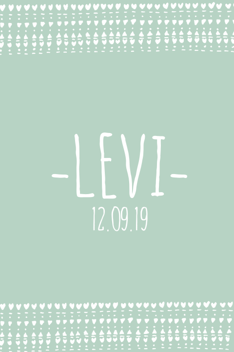 Lief geboortekaartje voor een jongen