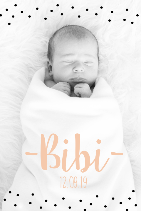 Stoer en lief geboortekaartje met foto