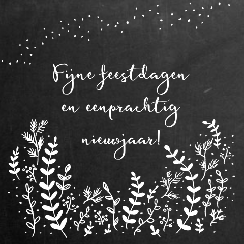 Mooi kerstkaartje met bloemen