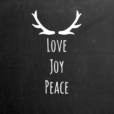 Kerstkaart met gewei