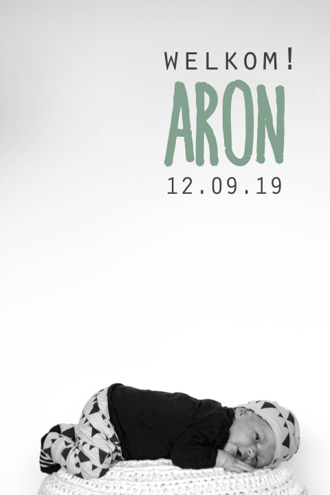 Hip geboortekaartje met foto