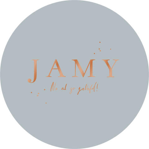 Rond geboortekaartje jongen baby blauw koperfolie