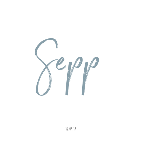 Lief en rustig geboortekaartje voor een jongen