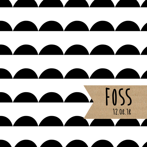 Stoer kaartje met kraft label