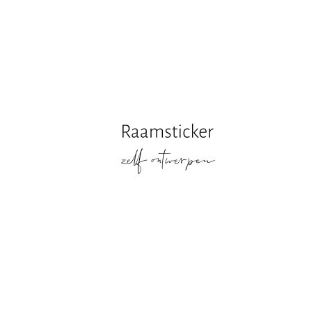 Raamsticker zelf te ontwerpen