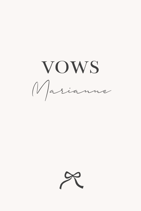 Geloften boekje voor vows op een trouwdag minimalistisch met strikje