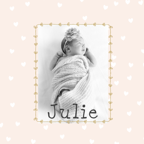 Lief geboortekaartje met foto