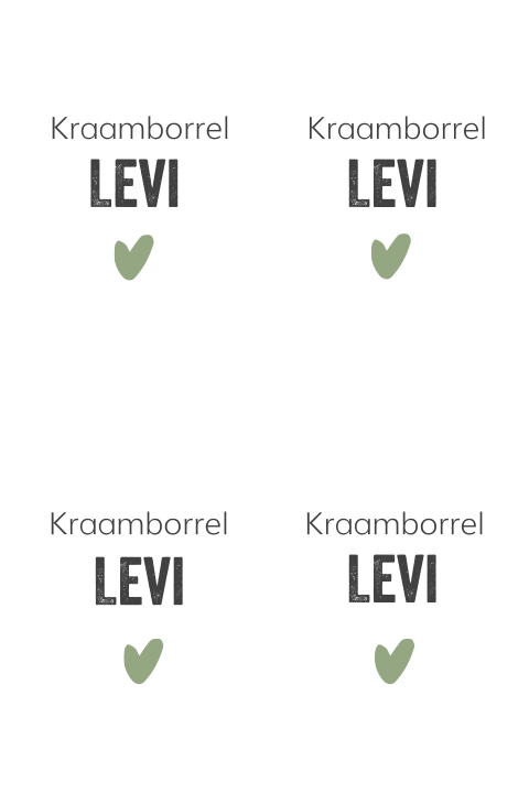 DIY kraamborrel kaartjes