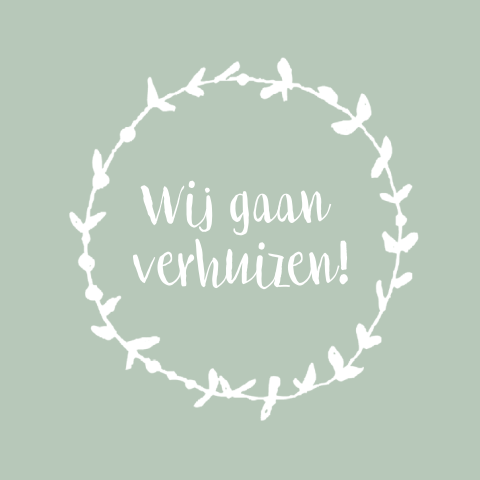 Verhuiskaart met uitnodiging voor de housewarming