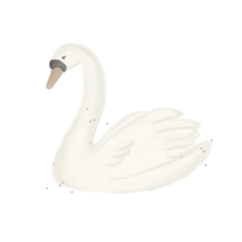 SLUITSTICKER ROND ZWAAN SIERLIJK DISIGN WIT SCHATTIG