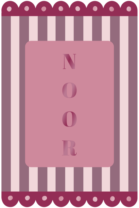 Geboortekaartje meisje unieke vorm met roze en paars